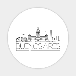 Buenos Aires Minimal Skyline Magnet